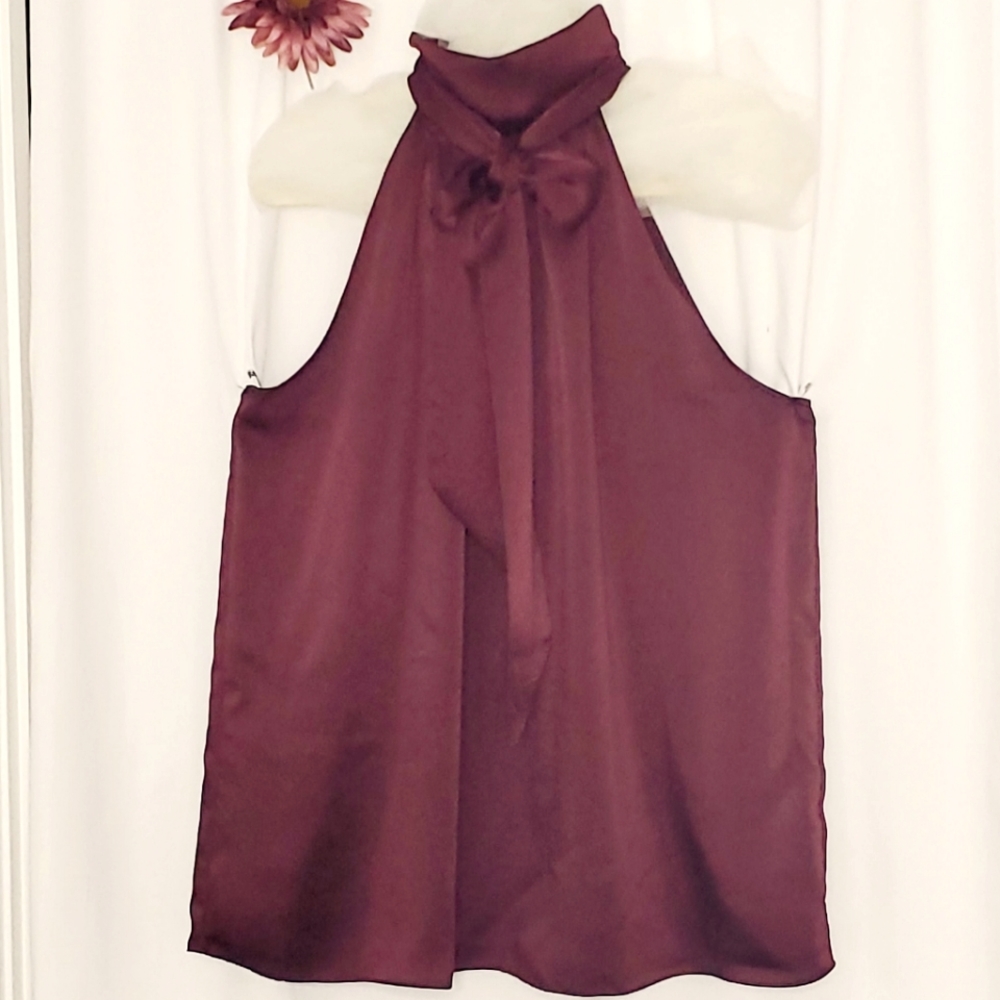 Do+Be Wine Sleeveless Blouse XL